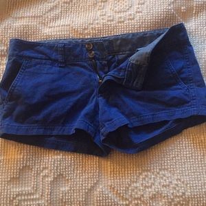 Blue stretchy shorts